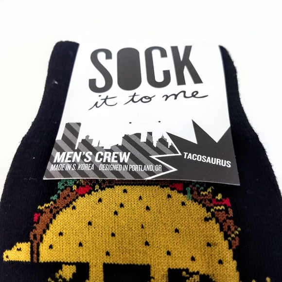 5/$30 Tacosaurus Sock It To Me Men's Socks - Picture 2 of 4